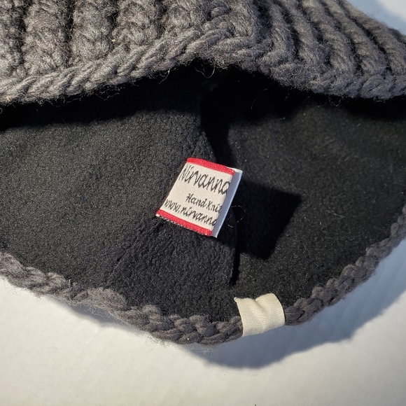 Nirvana Designs Gray Knit Striped Toboggan - Picture 4 of 7